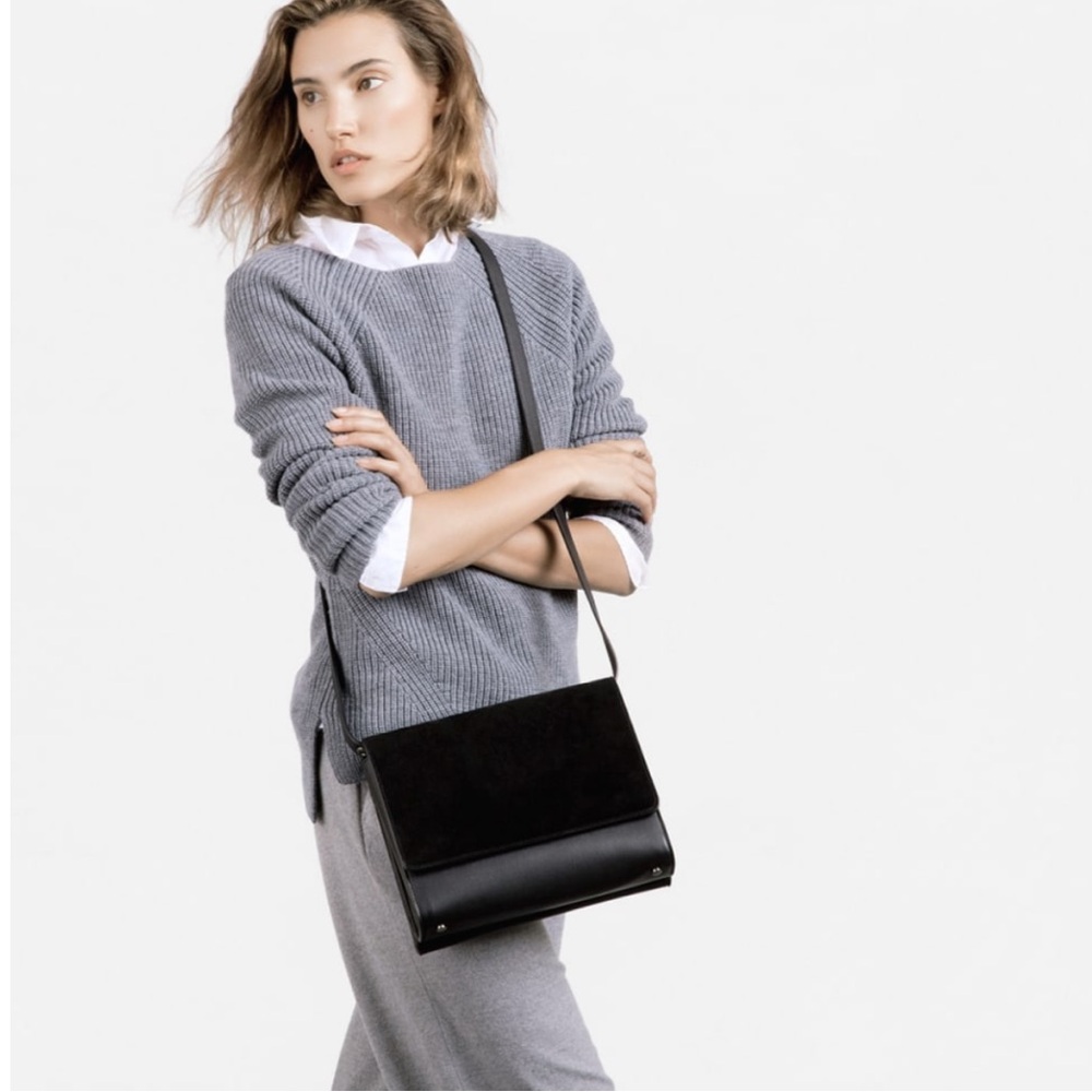 Everlane Petra suede and leather bag